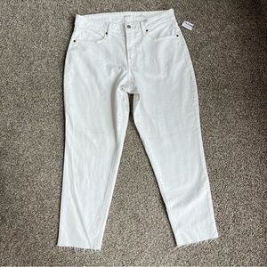 Old Navy NWT High Rise Curvy‎ OG Straight Leg White Jeans, Size 14